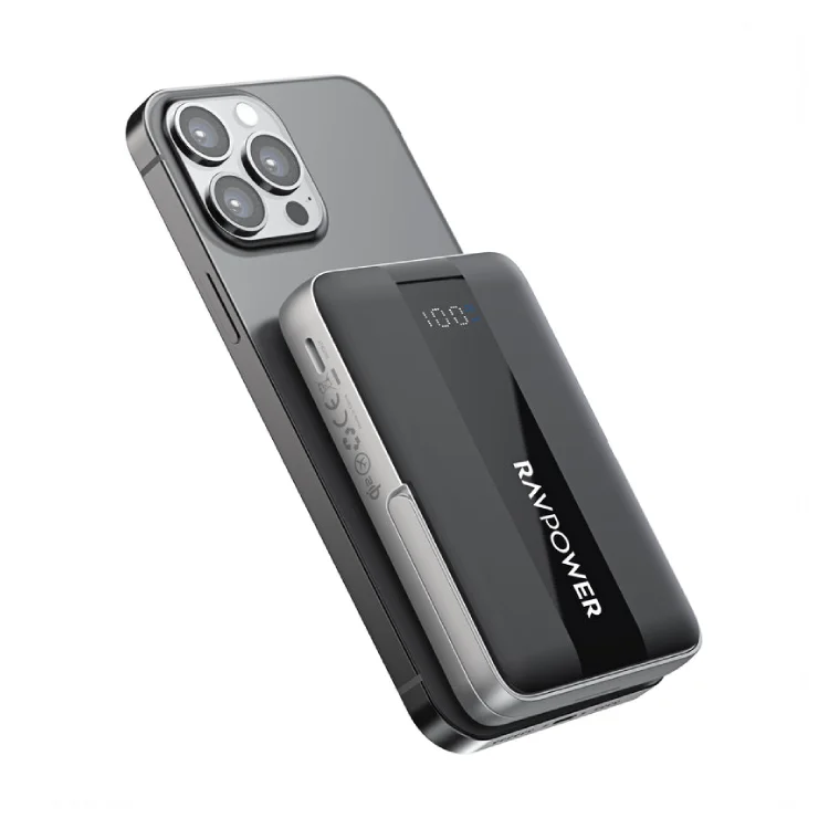 1-1757413991.webp باور بانك لاسلكي RAVPower RP-PB1217 PD Pioneer 10000 مللي أمبير وقدرة 15 واط - الصورة 1