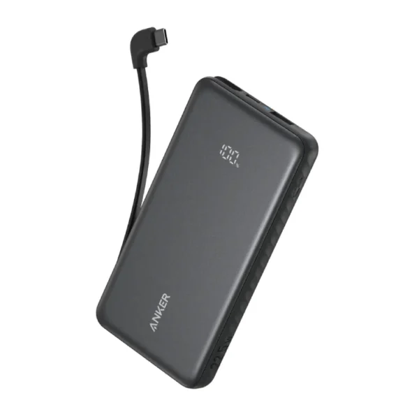 باور بانك أنكر زولو 10000 مللي أمبير، 22.5 واط، كابل USB-C مدمج
