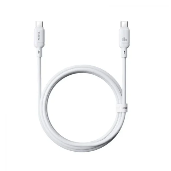 كابل بايسوس Silky Series من Type-C إلى Type-C بقوة 100 واط ، 1 متر