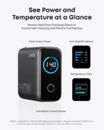 ⁦شاحن حائط أنكر زولو 140 واط - 1× USB-A - 3× - USB-C مع كابل USB-C⁩ - الصورة ⁦4⁩