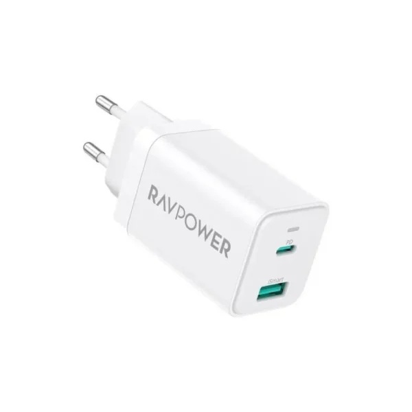 RAVPower RP-PC171 Wall Charger Dual Ports Type C + USB Fast Charging