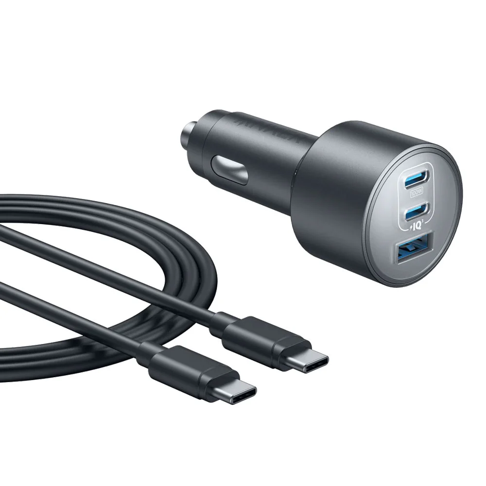 anker-nano-car-charger-1737568838.webp Anker Nano Car Charger 167.5W, 3 Ports with USB-C to USB-C cable - Image 1
