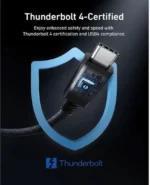 Anker Prime Thunderbolt 4 Cable 3.3 ft USB-C to USB-C 240W 40Gbps - Image 3